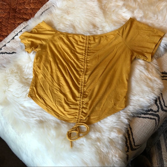 Yellow Extendable Crop Top - Picture 2 of 6